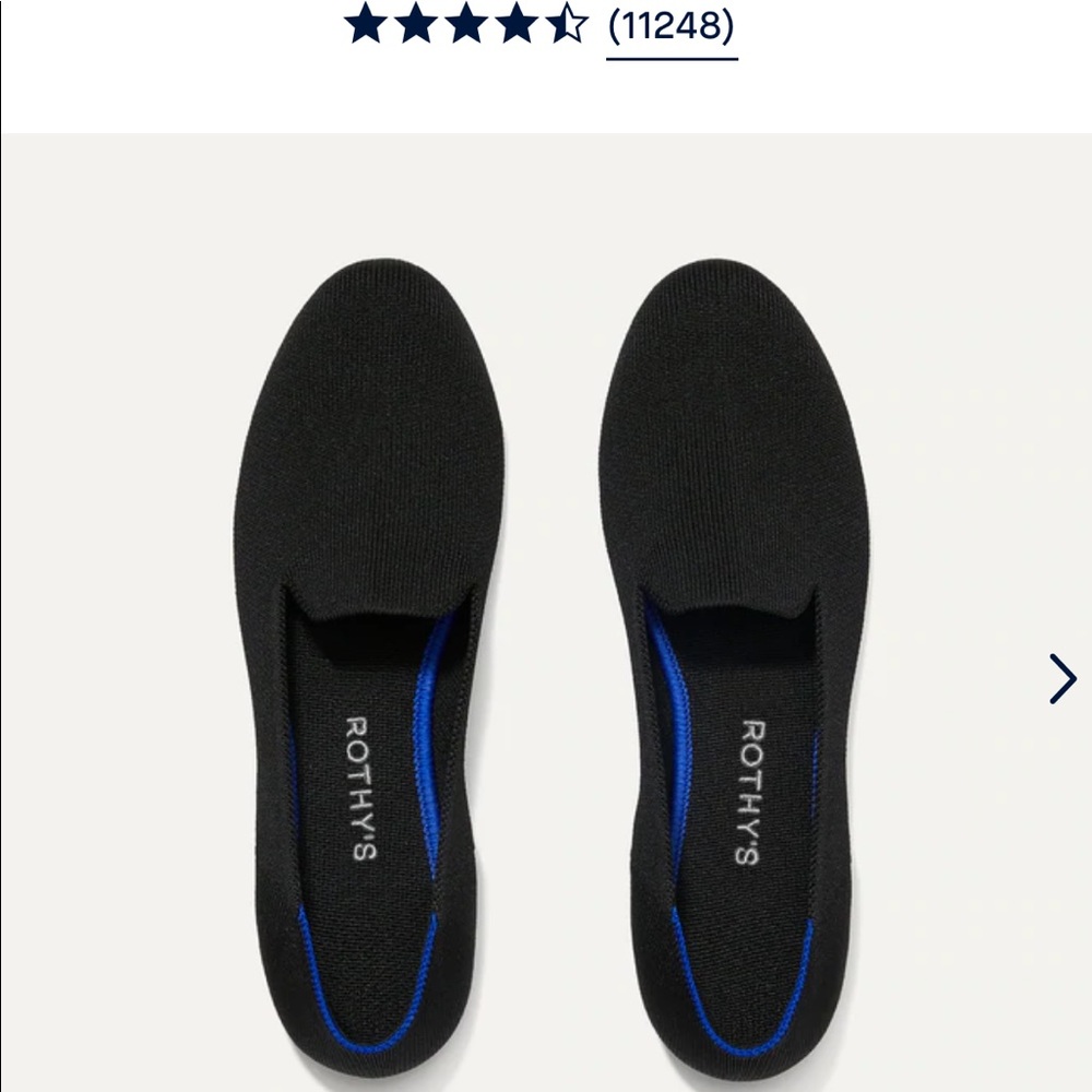 Rothy’s- 9.5 solid black loafer style.